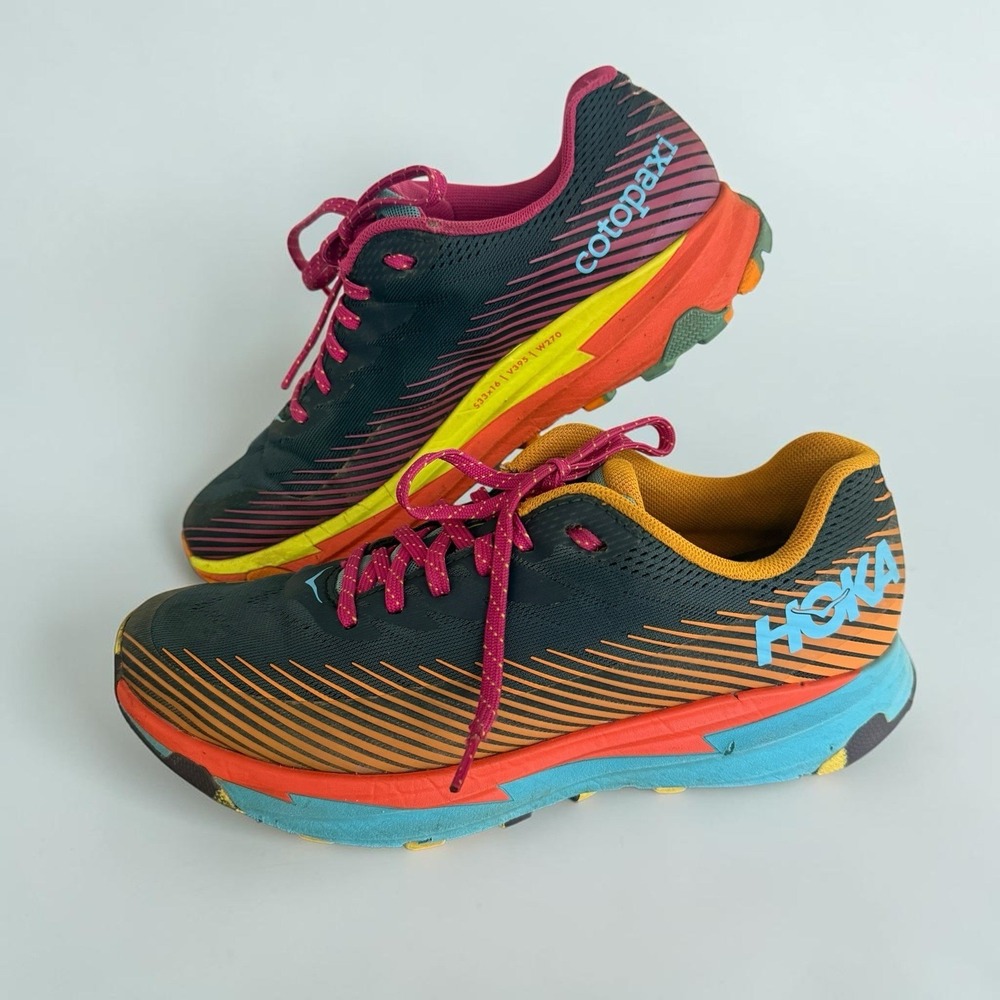Hoka One One X Cotopaxi Torrent 2 Shoes Mens 8 Green Trail Running Hiking READ